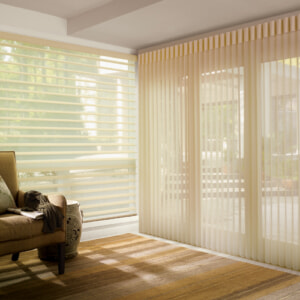 Rèm sáo lá dọc vải KLIMT kéo tay